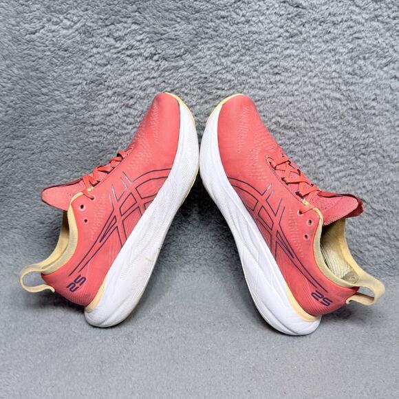 Asics Gel-Nimbus 25 Womens Size 8.5 Running Shoes Papaya Dusty Purple - Picture 6 of 10